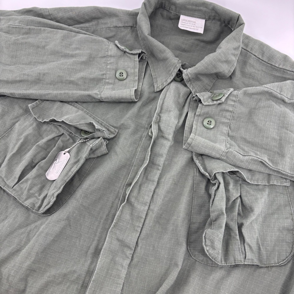 Rothco BDU Jungle Jacket Men L Reg Olive Green Ripstop Vietnam Style Military
